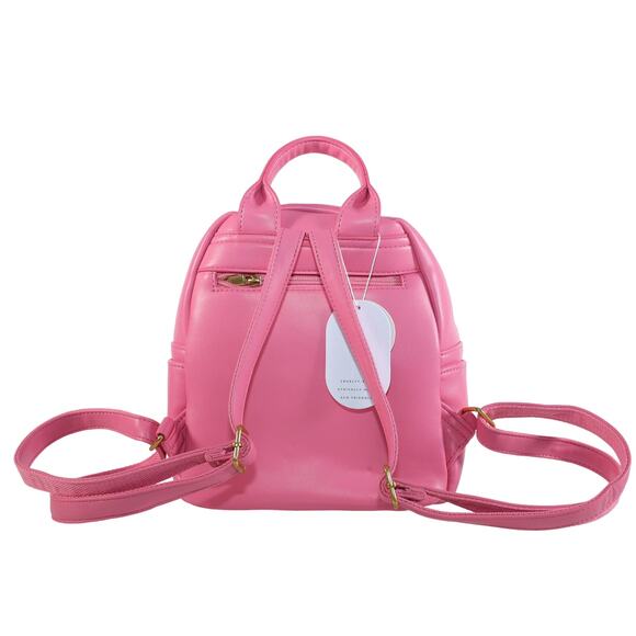 Melie Bianco Louise Recycled Vegan Leather Backpack - Pink - NWT - Picture 2 of 10